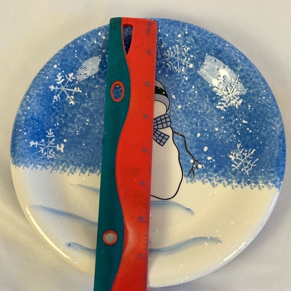 Saint Nicholas Square Button Up Dinner Plate Snowman - Picture 11 of 12